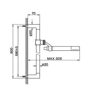 Душевой комплект Cisal Shower DS01005021 хром