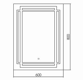 Зеркало Azario Мадрид New ФР-00001414 80х600см с подсветкой