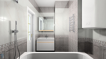 Декор KERAMA MARAZZI Гран Пале MM6359 белый мозаичный 25х40см 0,8кв.м.