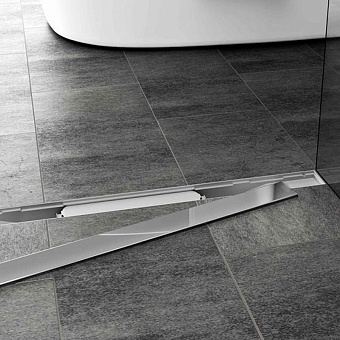 Душевой лоток Azario CH 650 K 65х12,5см горизонтальный сток с решёткой и опорами