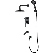Душевая система LEMARK Bronx LM3722BL чёрный