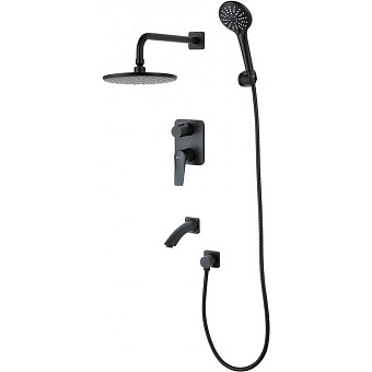 Душевая система LEMARK Bronx LM3722BL чёрный