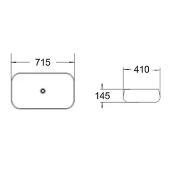 Раковина накладная Comforty 78101 72х41см