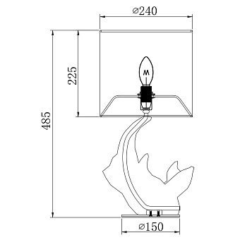 Настольная лампа Maytoni Nashorn MOD470-TL-01-B 40Вт E14