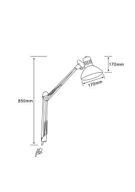 Настольная лампа офисная Arte Lamp SENIOR A6068LT-1SS 40Вт E27