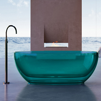 Ванна акриловая Abber Kristall AT9703Aquamarin 170х75см отдельностоящая