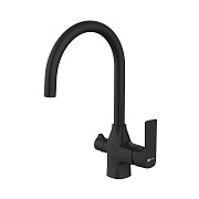 Смеситель для кухни LEMARK Ursus LM7261BL поворотный излив чёрный