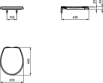 Сиденье для унитаза IDEAL STANDARD W303001 с микролифтом