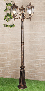 Светильник ландшафтный Elektrostandard Andromeda a028000 GLYF-8024F/3 60Вт IP44 E27 чёрное золото