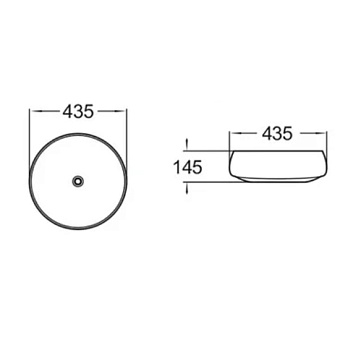Раковина накладная Comforty J2091 42х42см