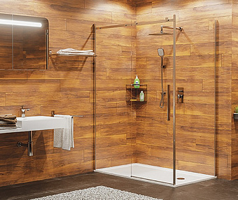 Угловое ограждение WASSERKRAFT Berkel 48P10 200х120см стекло прозрачное