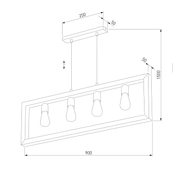 Светильник подвесной TK Lighting Metro 4276 60Вт E27