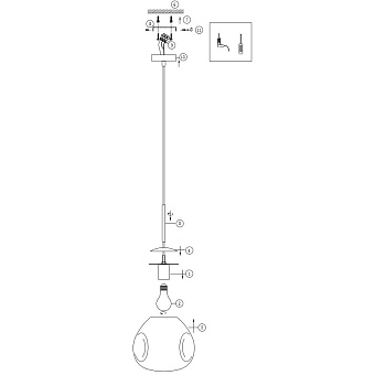 Светильник подвесной Maytoni Mabell P014PL-01CH 60Вт E27