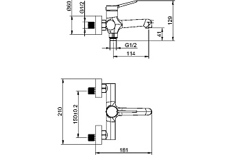 Смеситель для ванны Maxonor PL3294-8 чёрный
