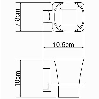 Стакан в ванную WASSERKRAFT Exter K-5200 K-5228 светлая бронза