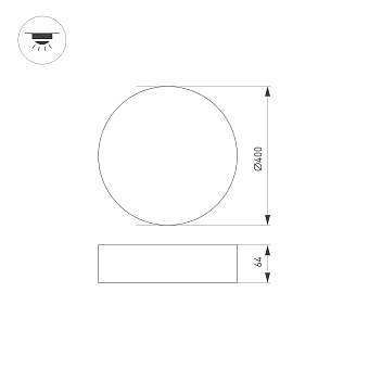 Светильник потолочный Arlight Rondo 034814 40Вт LED