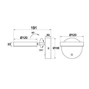 Бра Maytoni Fad MOD070WL-L8B3K 8,7Вт LED