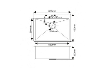 Мойка кухонная MELANA ProfLine D6045HG 60х45см золото
