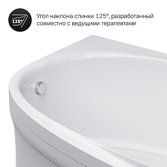 Ванна акриловая AM-PM Like W80A-170R110W-A 110х170см пристенная