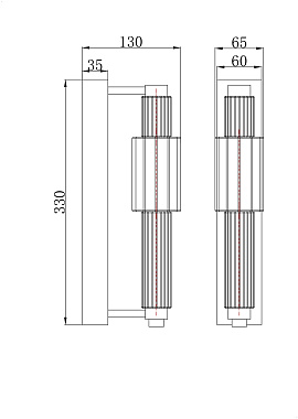 Светильник настенный Maytoni Verticale MOD308WL-L9GN3K 8Вт LED
