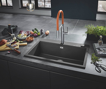 Мойка кухонная GROHE K700 31652AT0 78х51см серый
