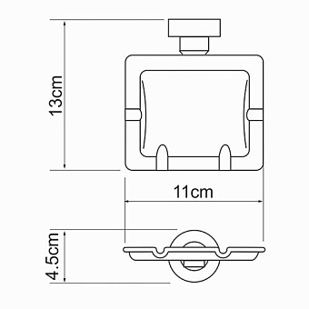 Мусорное ведро WASSERKRAFT K-1081 хромл без механизма