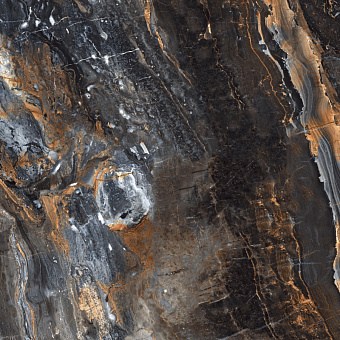 Полированный керамогранит NEODOM Sixty N20399 Lawa Nero Polished 60х60см 1,44кв.м.