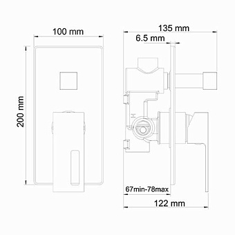 Смеситель для душа WASSERKRAFT Alme 1541 хром