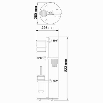 Напольная стойка WASSERKRAFT K-1256 хром