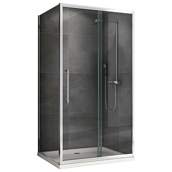 Угловое ограждение Abber Schwarzer Diamant AG30130H-S100 195х100см стекло прозрачное