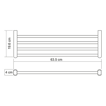 Полотенцедержатель WASSERKRAFT Berkel K-6800 K-6811 хром 63,5см
