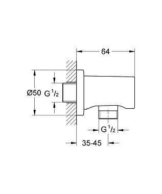 Шланговое подключение GROHE 27057DL0 медь