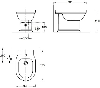 Биде напольное KERAMA MARAZZI Pompei PO.wc.01