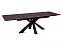 Кухонный стол раскладной AERO 90х160х76см закаленное стекло/керамика/сталь Dark Oak