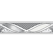 Бордюр KERAMA MARAZZI Руаяль HGD\B314\13000R белый/серый 30х7,2см 0,346кв.м.