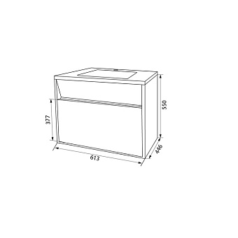 Тумба с раковиной IDDIS Esper ESP60W0i95K 45х61,3х55см
