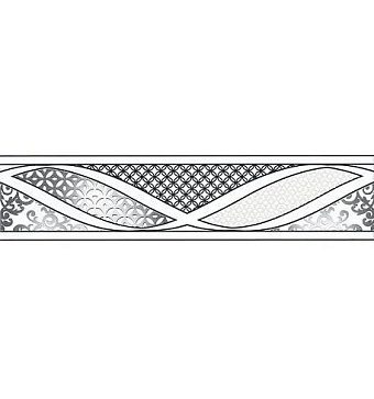 Бордюр KERAMA MARAZZI Руаяль HGD\B314\13000R белый/серый 30х7,2см 0,346кв.м.