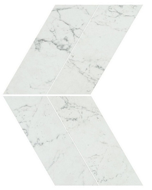 Декор Atlas Concord Италия MARVEL STONE AS1V Carrara Pure Chevron Lappato 22,5х22,9см 0,31кв.м.