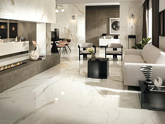 Настенная плитка Atlas Concord Италия Marvel Shine A3ZT Calacatta Prestigio Shiny 80х40см 1,28кв.м. глянцевая