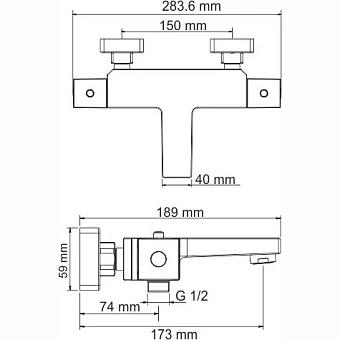 Смеситель для ванны WASSERKRAFT Alme 1511T хром