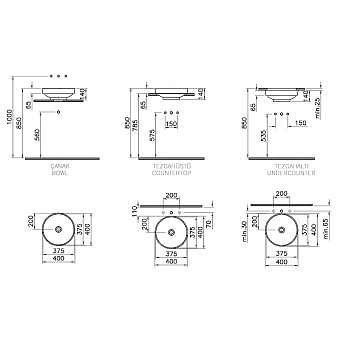 Раковина на столешницу VITRA W.Jewels 4334B003-1361 40х14см