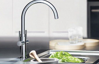 Смеситель для кухни GROHE Ambi 30189000 высокий излив хром