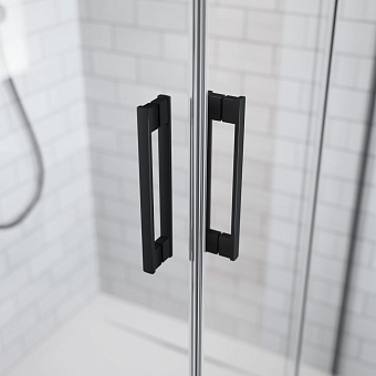 Комплект боковых стенок для душевого угла RADAWAY Idea Black 387157-54-01 200,5х90см стекло прозрачное