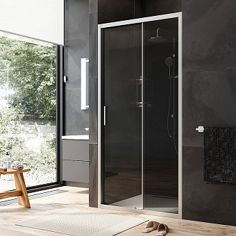 Душевая дверь AM-PM Gem Solo W90G-110-1-195MG 195х110см стекло тонированное