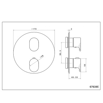 Внешняя часть смесителя KERAMA MARAZZI 67638EKM.21.018