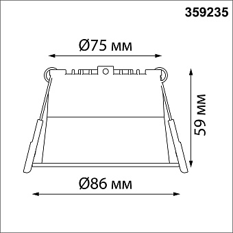 Светильник точечный встраиваемый Novotech TRAN 359235 9Вт LED