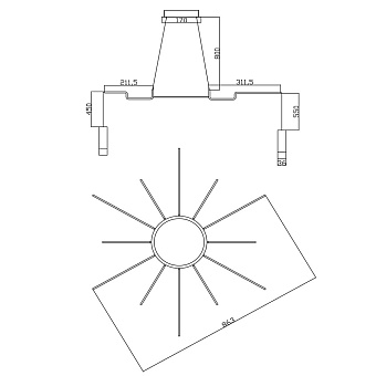 Светильник подвесной Maytoni Davida MOD035PL-12W 6Вт G9