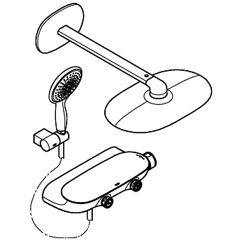 Душевая система GROHE Rainshower System 26446000 хром