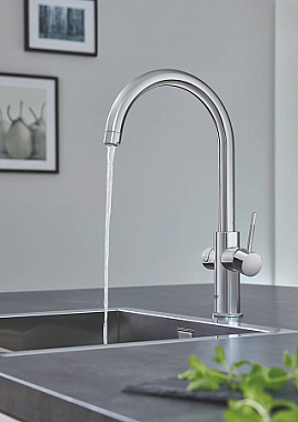 Смеситель для кухни GROHE Red II Duo 30079001 высокий излив хром