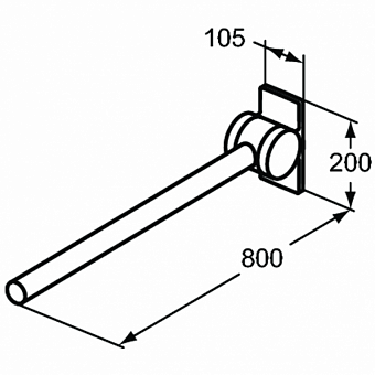 Поручень для ванной IDEAL STANDARD CONTOUR S6362AA 20см хром